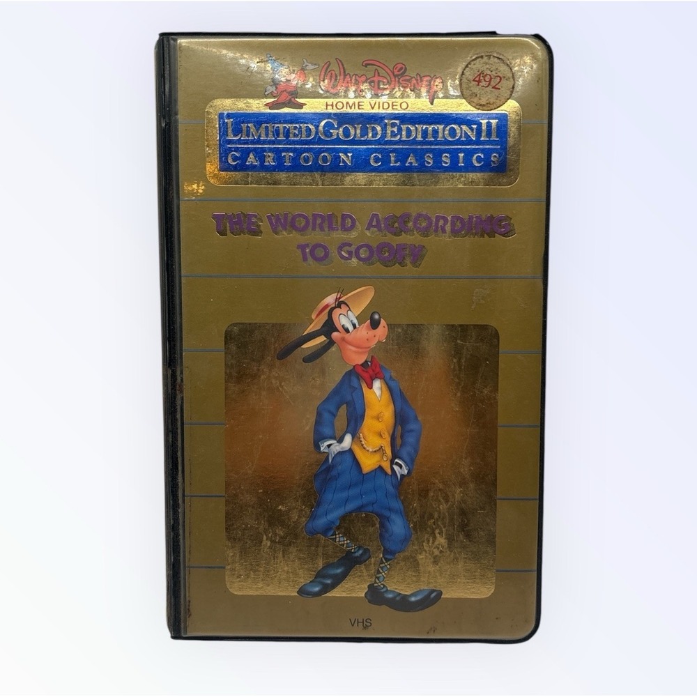 Disney's THE WORLD ACCORDING TO GOOFY Limited GOLD Edition VHS Cartoon Classic